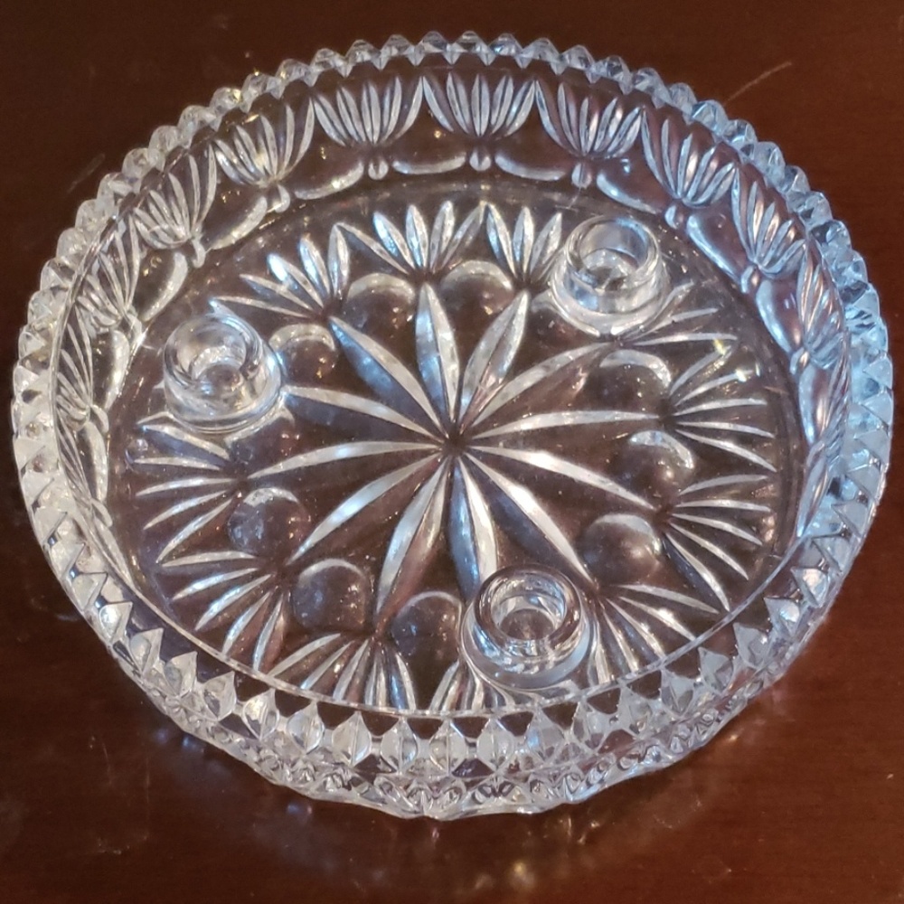 Princess House 24% Lead Crystal Candle Holder